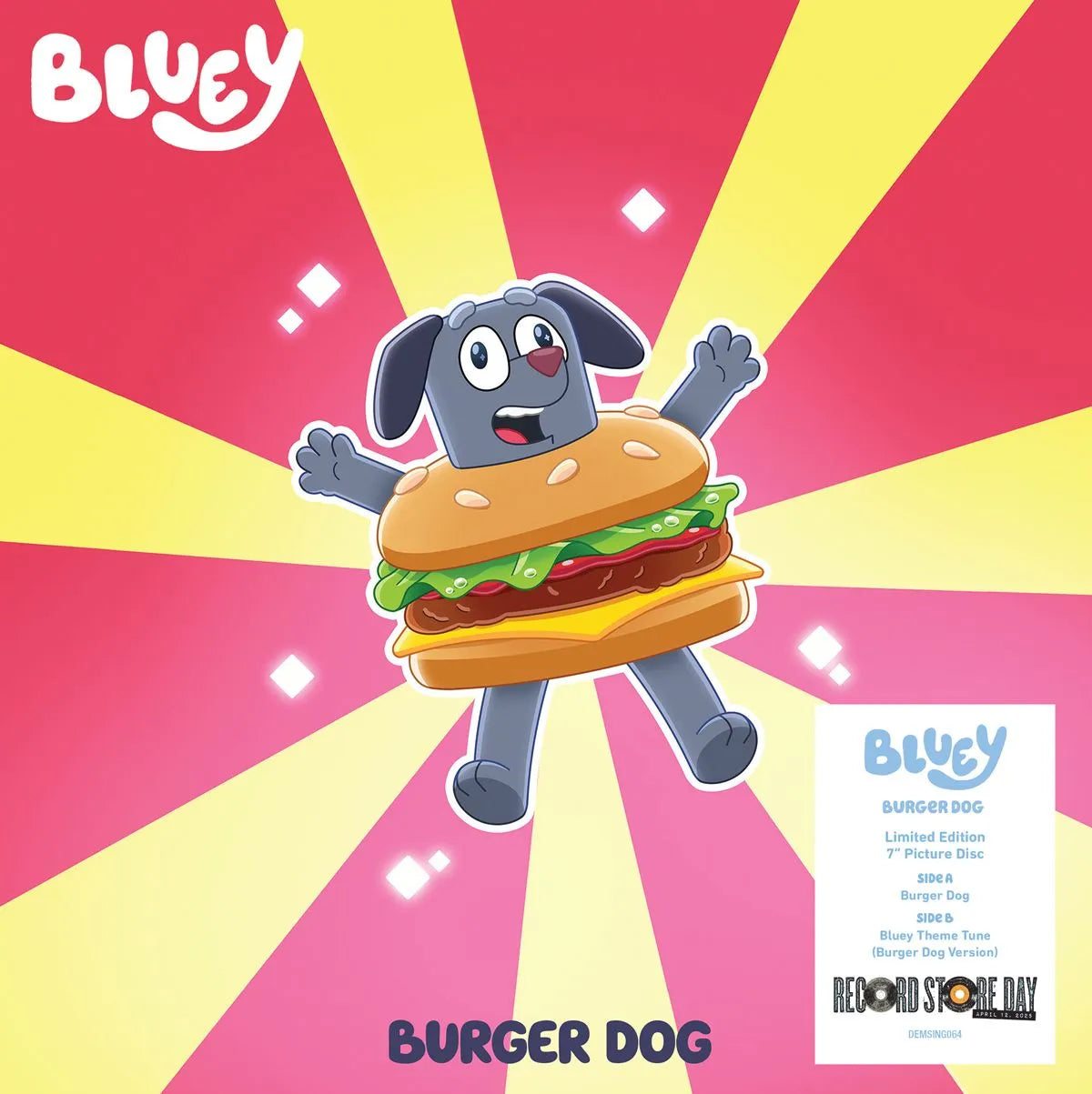 Burger Dog + Bluey Theme Tune (Burger Dog Version) 7 picture disc (RSD 2025) Bluey