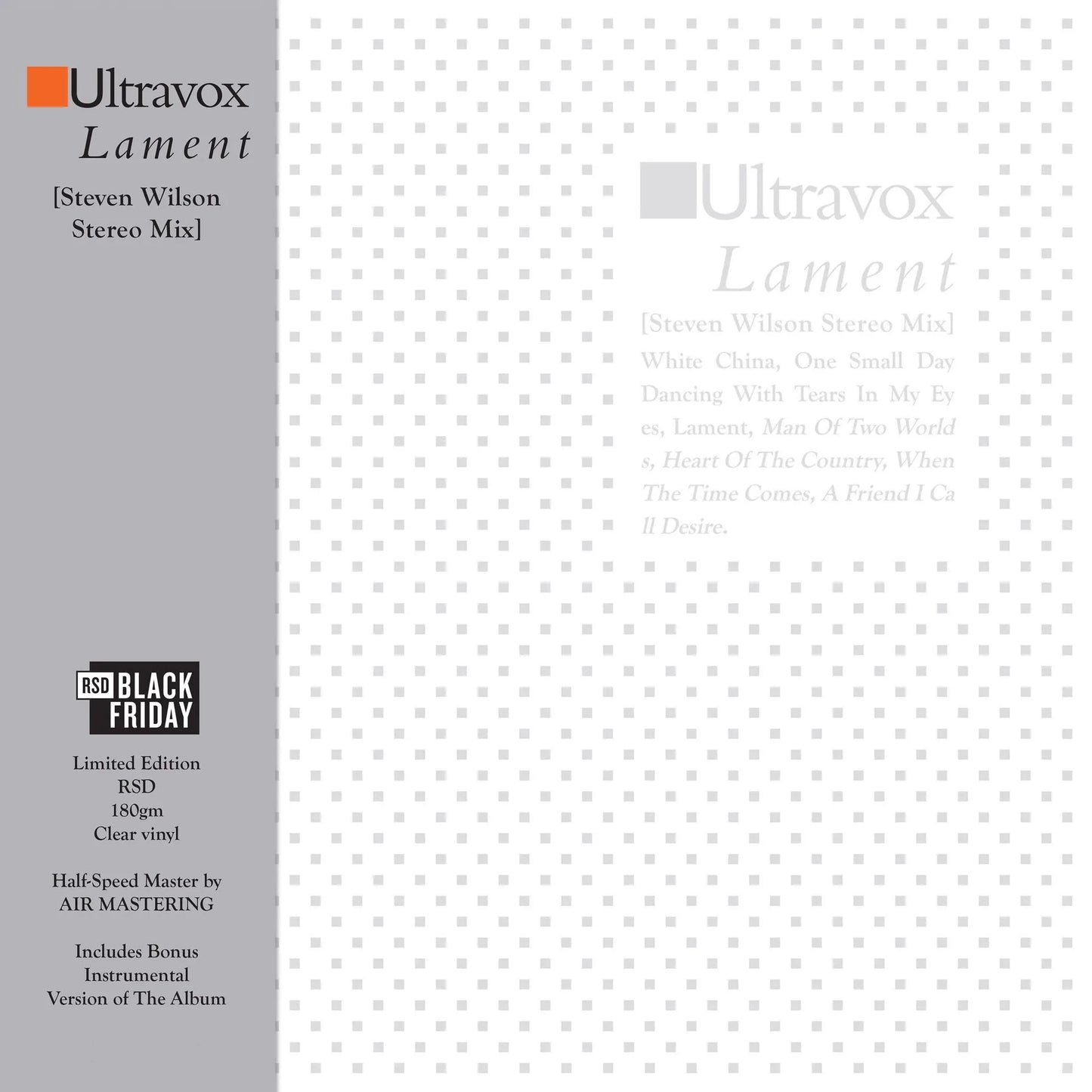 Ultravox - Lament Steven Wilson Stereo Mix