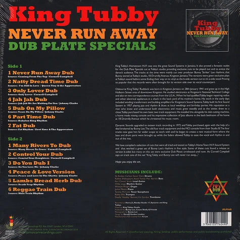 King Tubby - Never Run Away (Dub Plate Special)